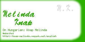 melinda knap business card